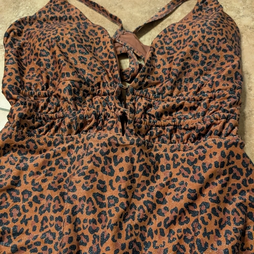 Berlook / NWT /  Leopard Print Plus Size One-Piece Swimsuit US 24